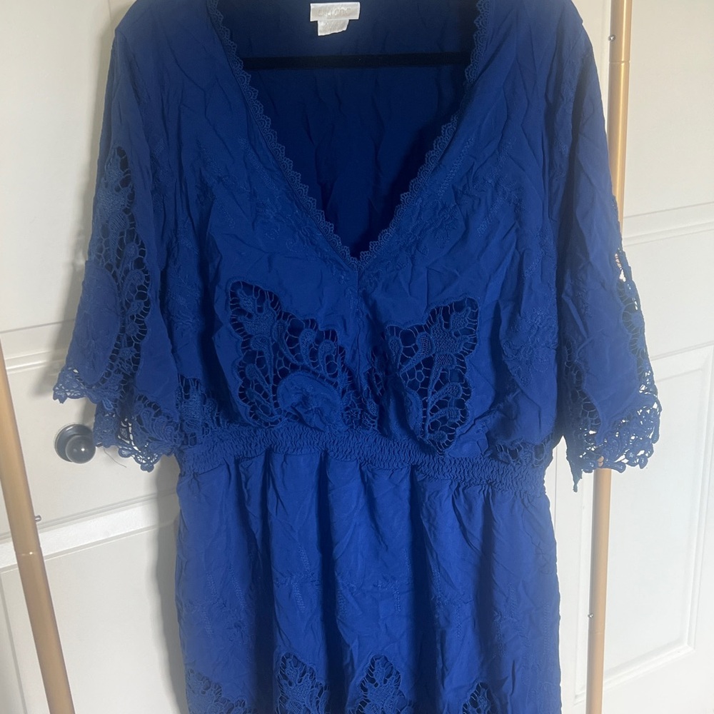 City Chic Blue Lace Dress